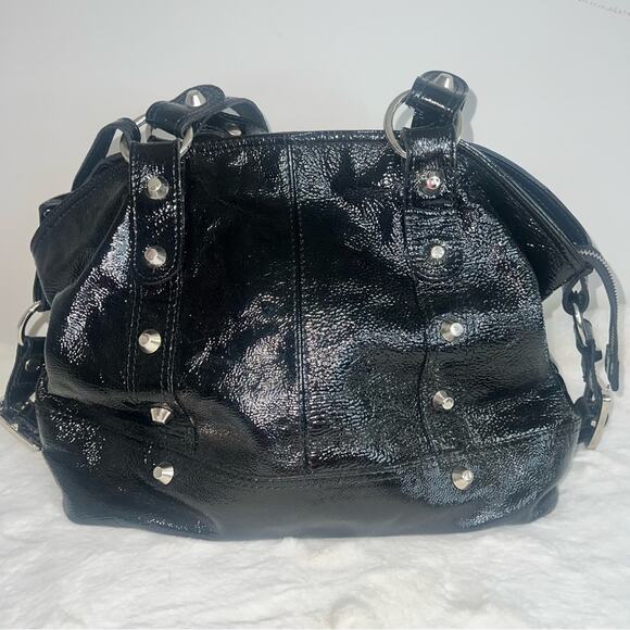 Via Repubblica Made In Italy Genuine Leather Patent Leather Purse Bag - Picture 12 of 16